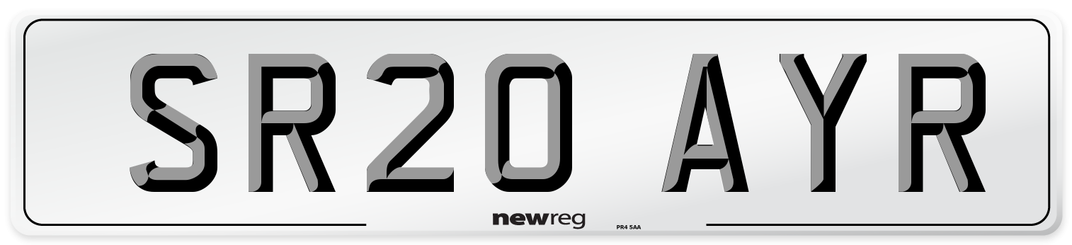 SR20 AYR Number Plate from New Reg